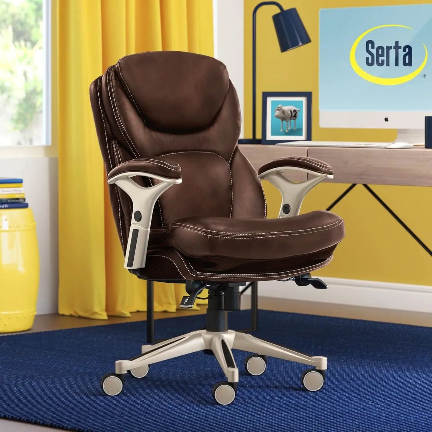 Claremont Ergonomic Office Chair Lumbar Support Chestnut from PriceLows™