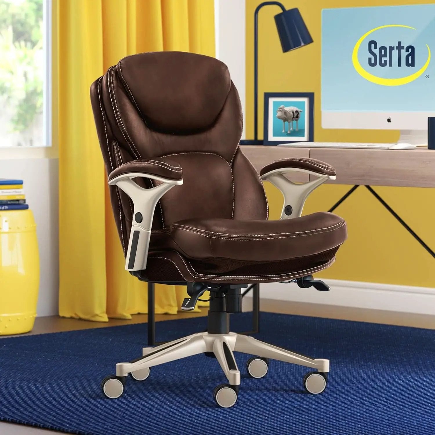 Claremont Ergonomic Office Chair Lumbar Support Chestnut from PriceLows™