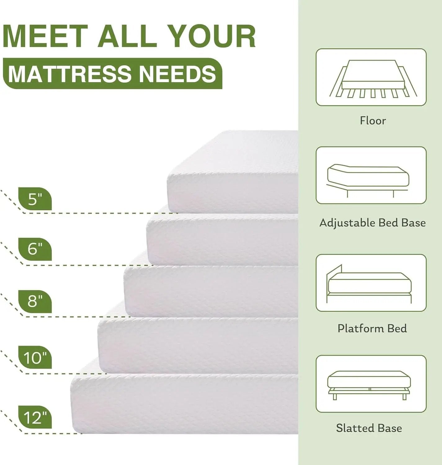 Twin 6 Inch Memory Foam Mattress Certipur US Certified from PriceLows™