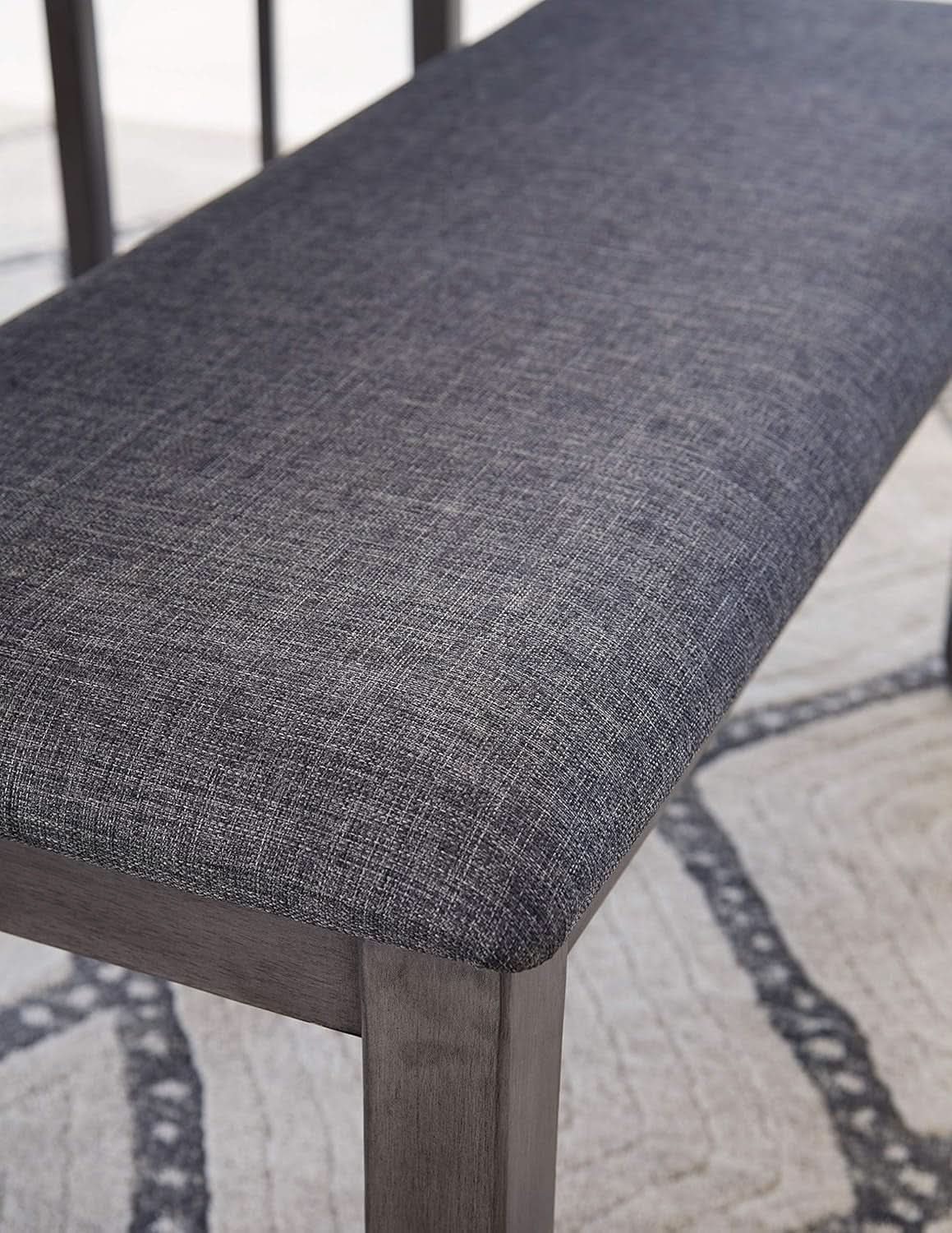 Charcoal Gray 6Piece Contemporary Dining Set Bench from PriceLows™
