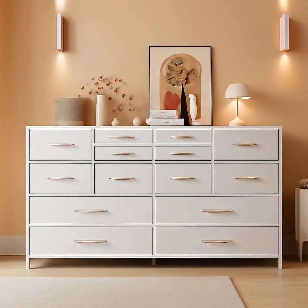 White Dresser TV Stand With Power Outlet And USB 51In Wide from PriceLows™