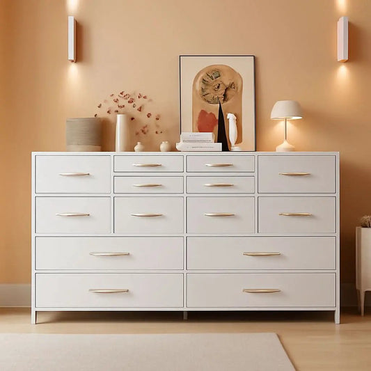 White Dresser TV Stand With Power Outlet And USB 51In Wide from PriceLows™