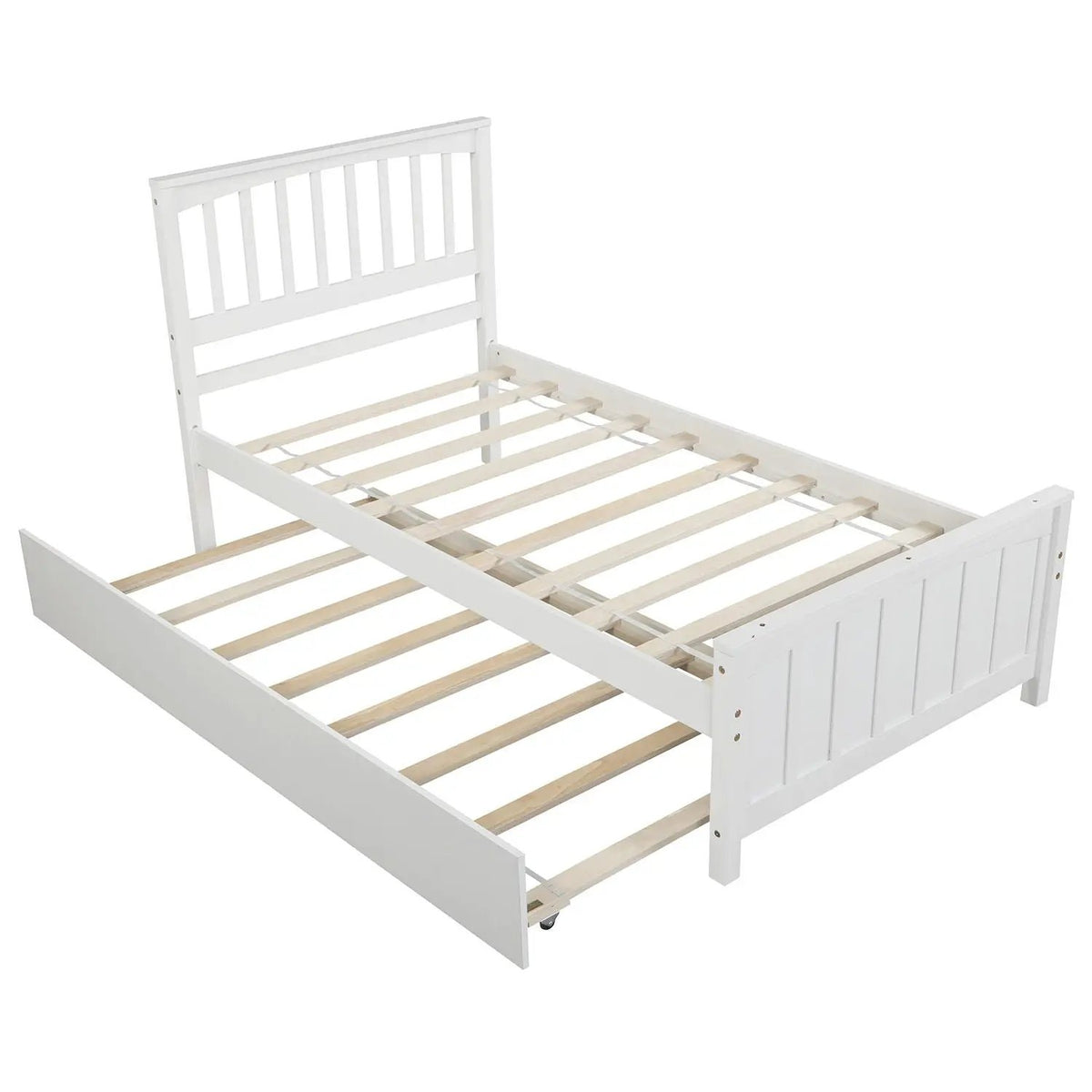 Wood Platform Bed | Headboard And Footboard | Classic Bed Frame | 41.1 Inch Height