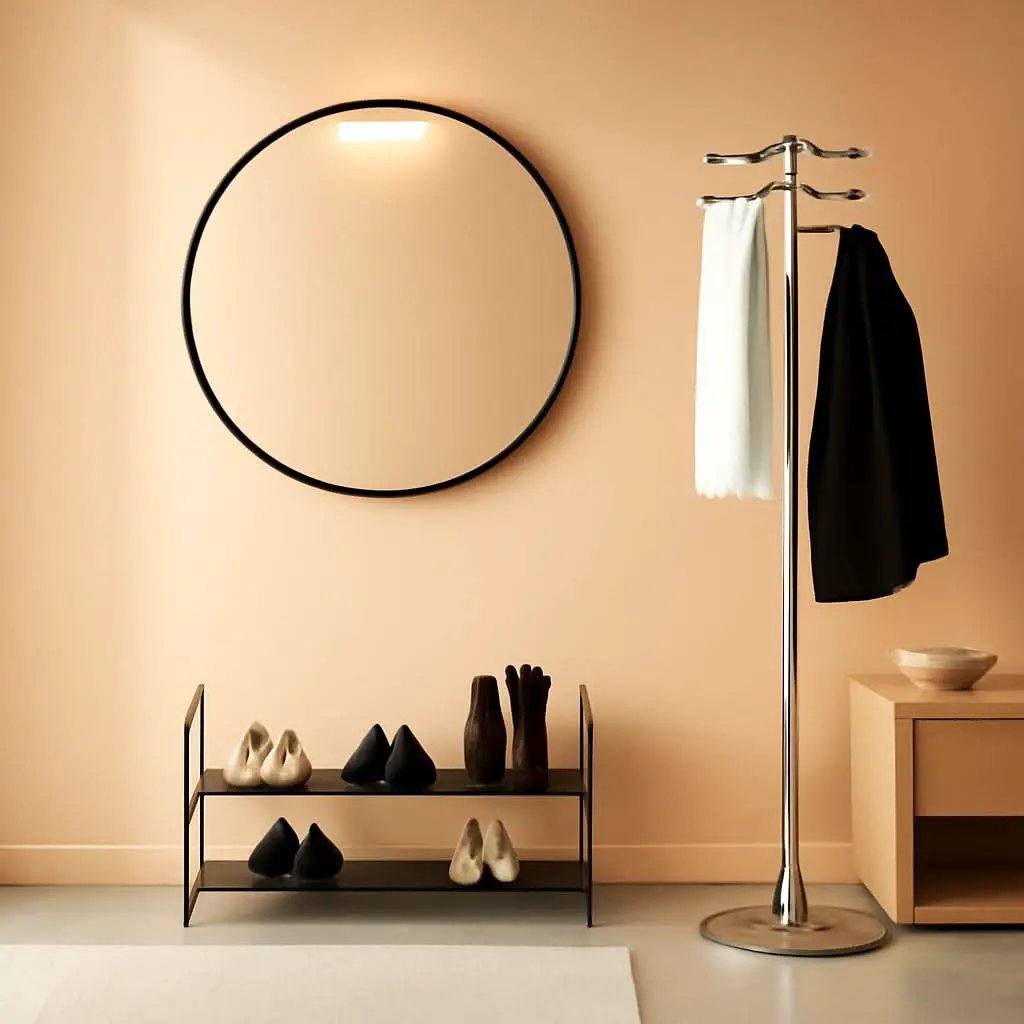 Round Rubber Wall Mirror 37 Inch Diameter With Protective Rubber Frame from PriceLows™