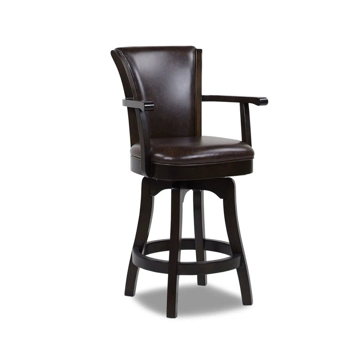Williams Swivel Bar Stool | Counter Height | High Backrest | Sturdy Armrests