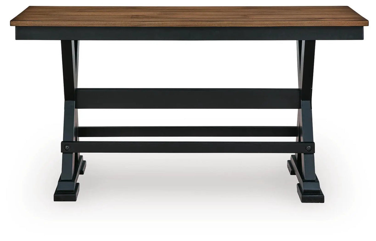 Wildenauer Dining Bench | 48 Inch Width | Modern Farmhouse Style | Two-Tone Finish
