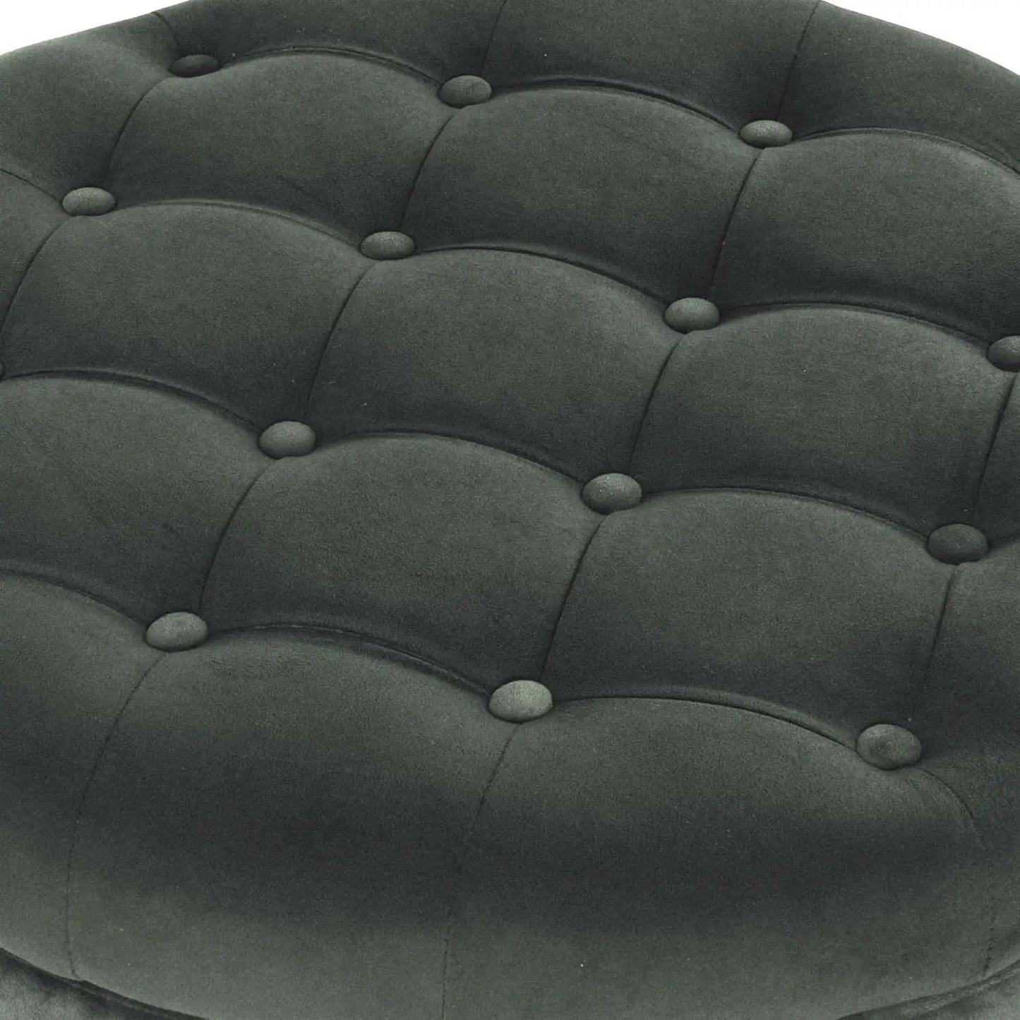Handcrafted Loden Green Velvet Storage Ottoman 28In from PriceLows™