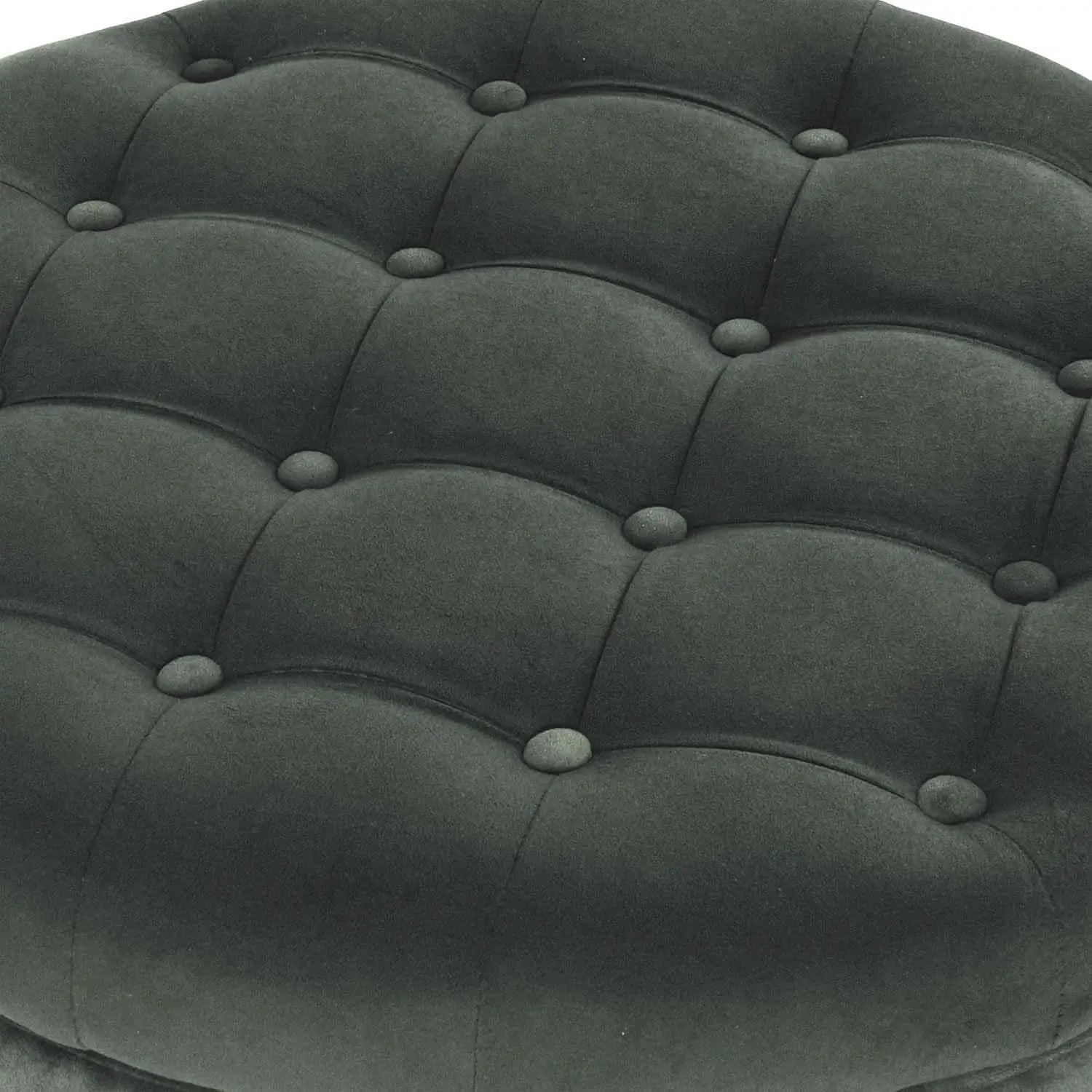Handcrafted Loden Green Velvet Storage Ottoman 28In from PriceLows™