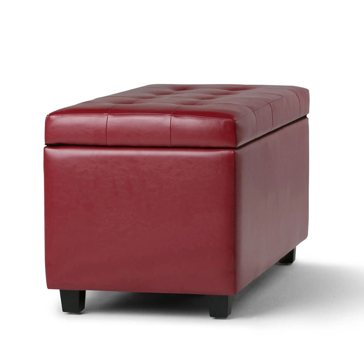 Cosmopolitan Upholstered Storage Ottoman | Child Safety Hinge | Large Interior Storage | 33.5 Inch Length
