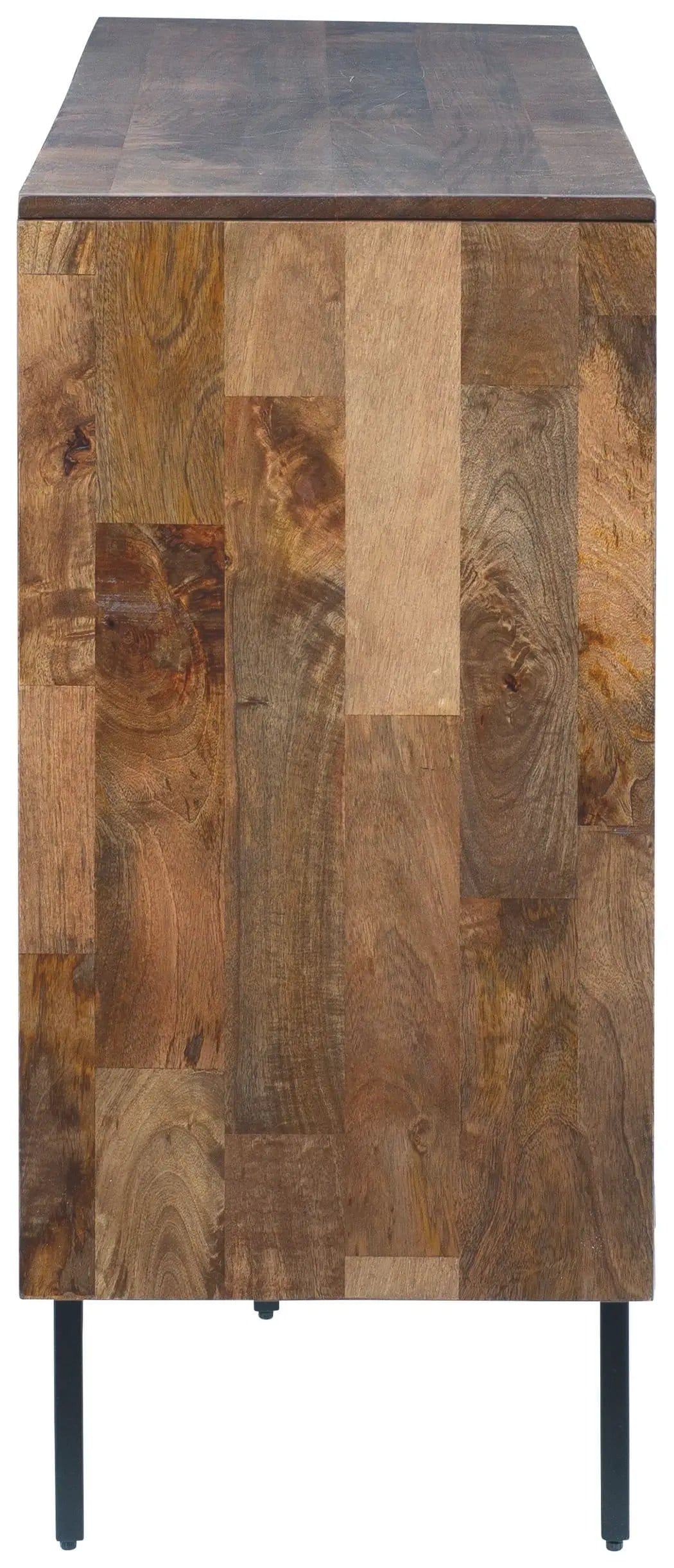 PratTVille Accent Cabinet | 68 x 16 x 36.75 in | Engineered Wood & Metal | Brown