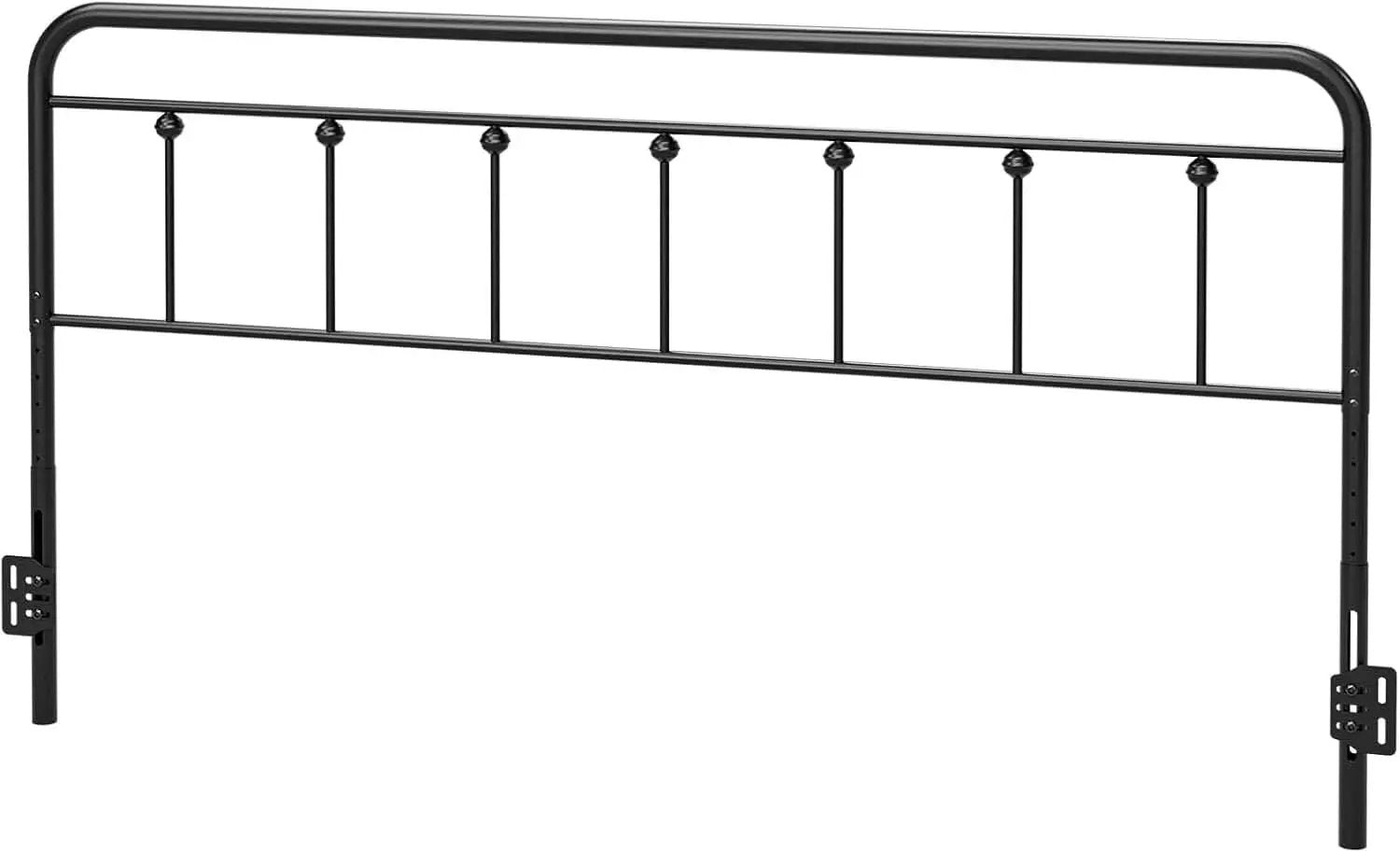 Adjustable Height Metal Headboard in Farmhouse Victorian Style from PriceLows™