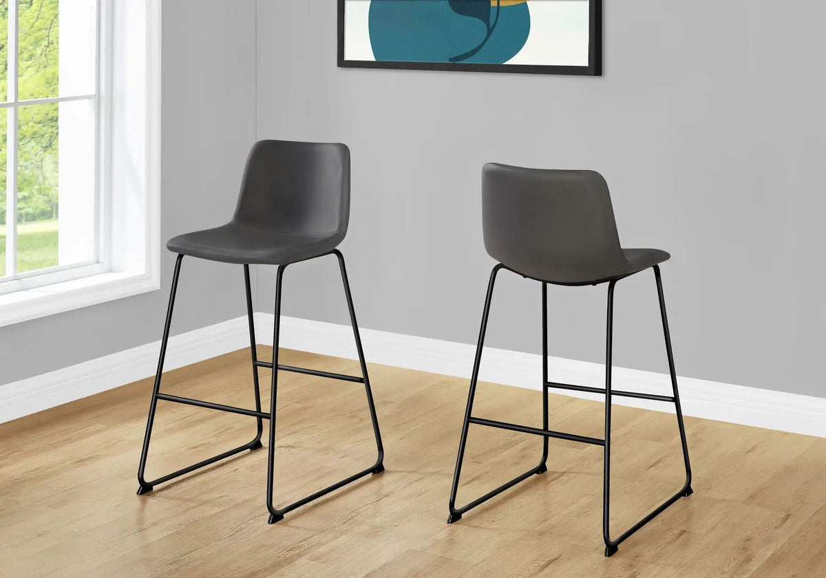 Bar Height Office Chair | Standing Desk Chair | Slim Metal Frame | Contemporary Design
