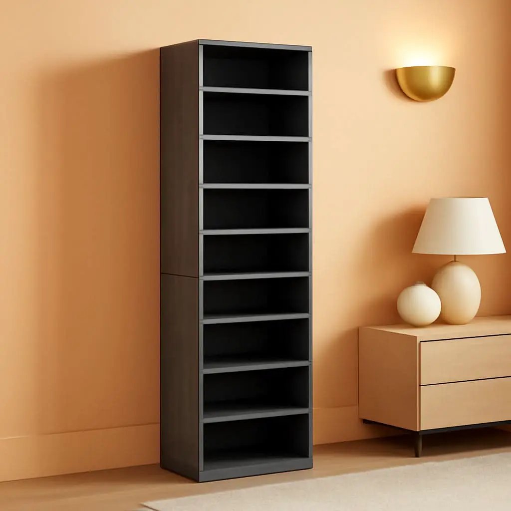 Tall Narrow 8 Tier Corner Bookshelf For Living Room from PriceLows™