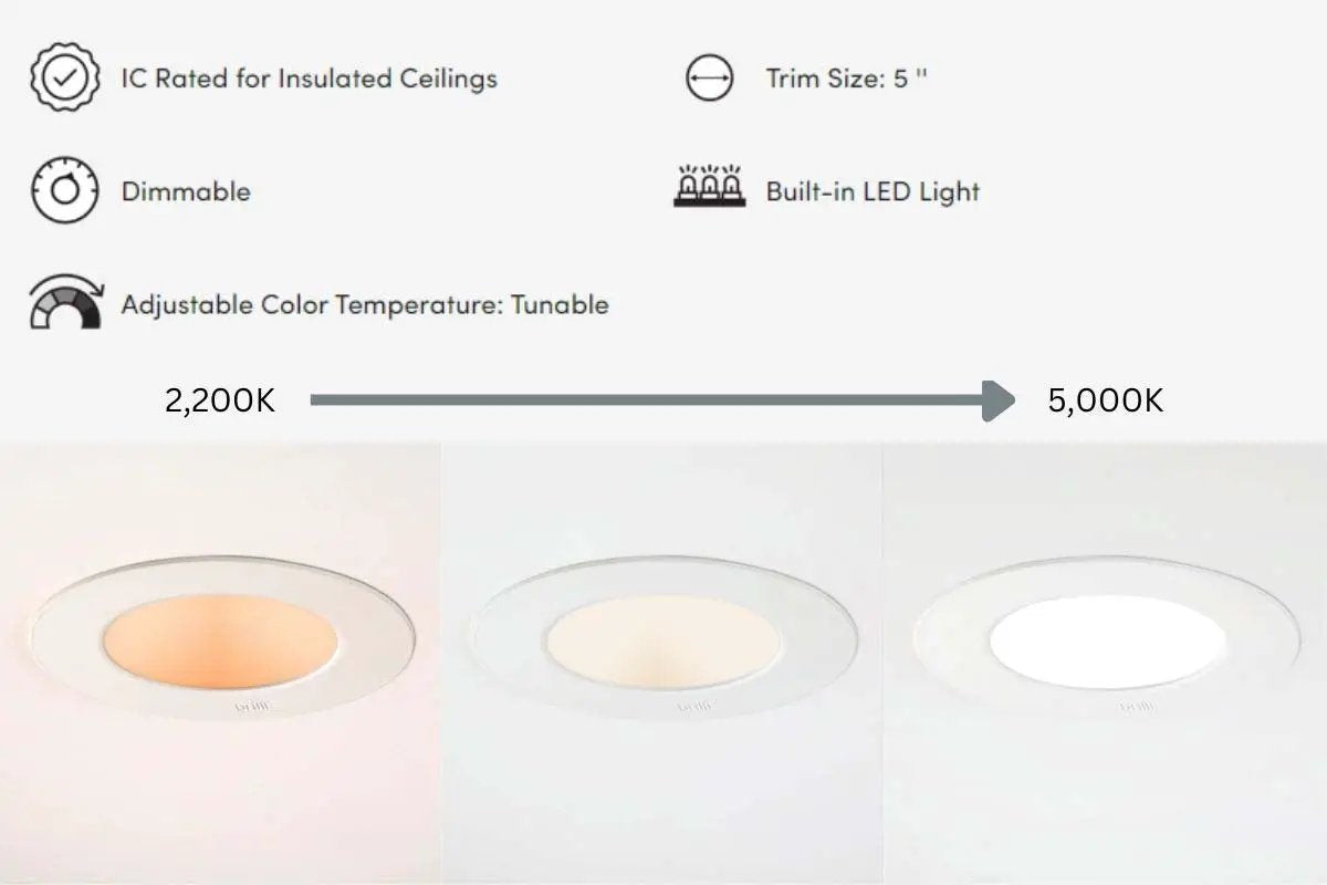 LED Recessed Downlights | Color Tunable | Dimmable | 6 Pack