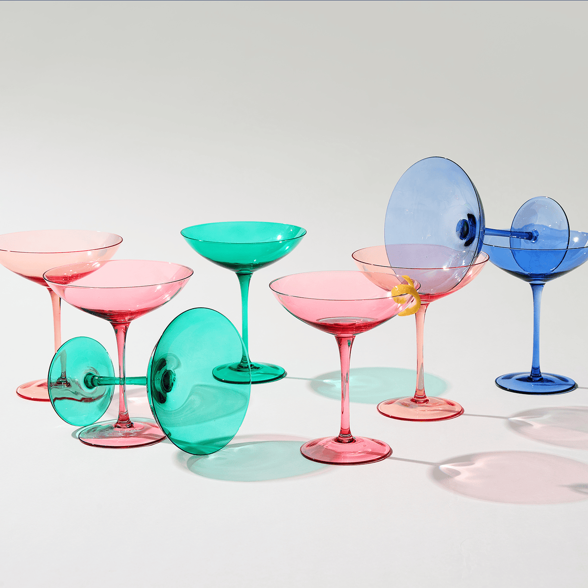 Corso Champagne Coupe Cocktail Glassware, Purple | 7 oz | Set of 2 | Entertaining
