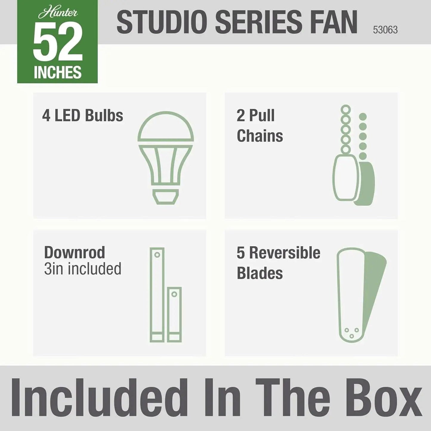 Antique Brass 52 Inch Ceiling Fan With LED Light Kit from PriceLows™