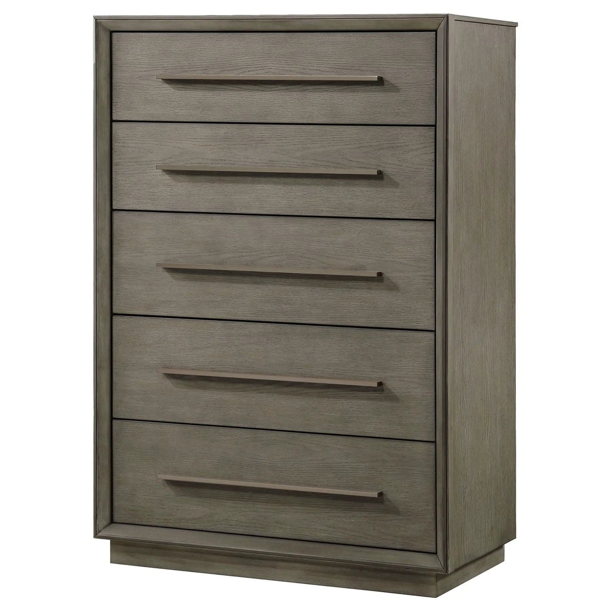 Durango 5-drawer Bedroom Chest Taupe | 38 x 20 x 54.5 in | Engineered Wood & Veneer | Oak