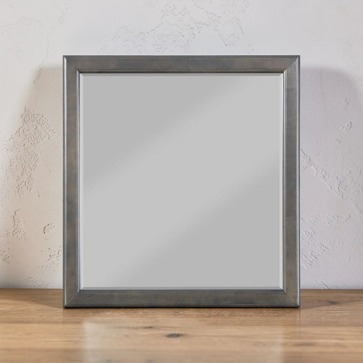 Louis Philippe Bedroom Mirror | Square Design | Rich Finish | Wood Frame With Veneer