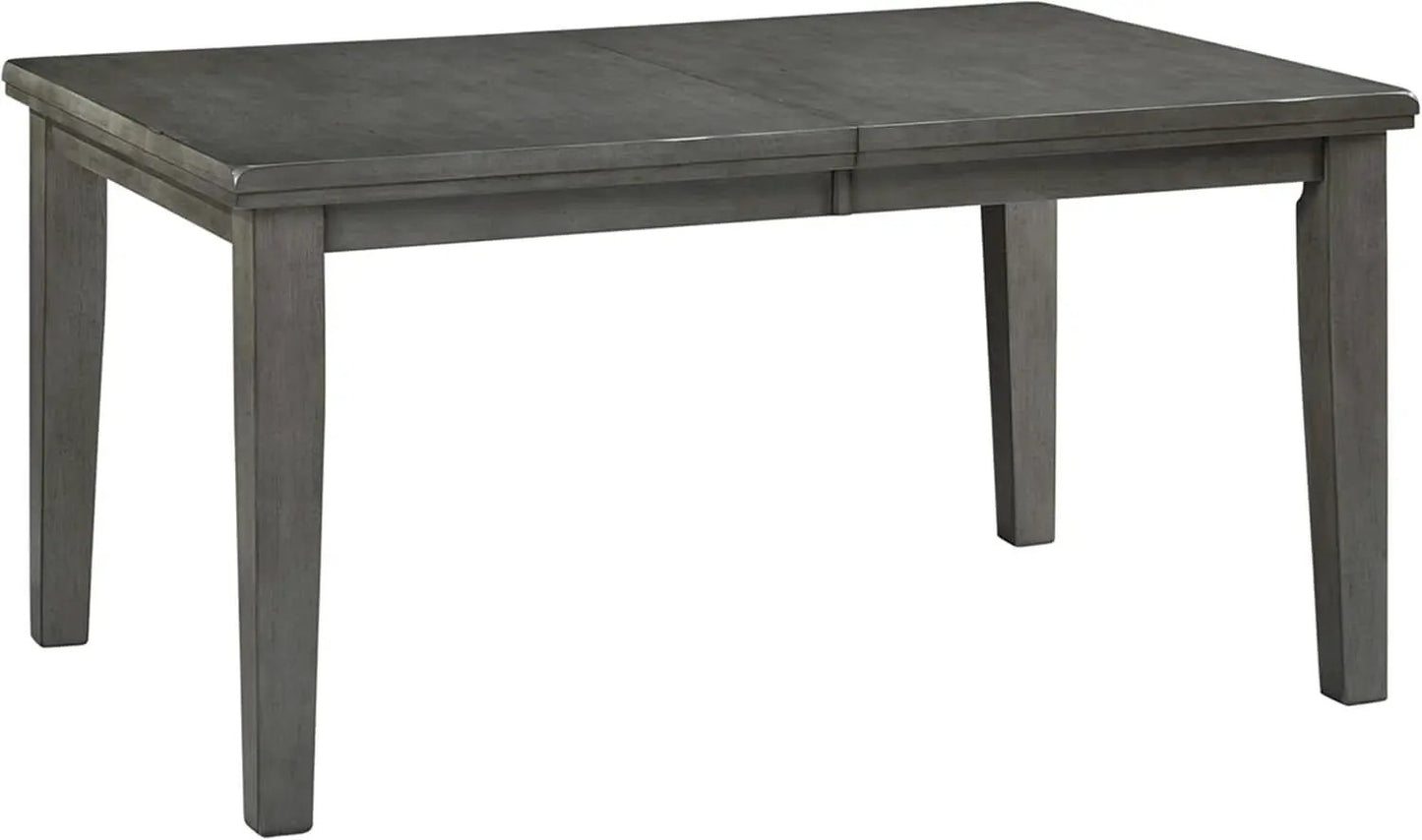 Hallanden Modern Farmhouse Butterfly Extension Dining Table Dark Gray from PriceLows™