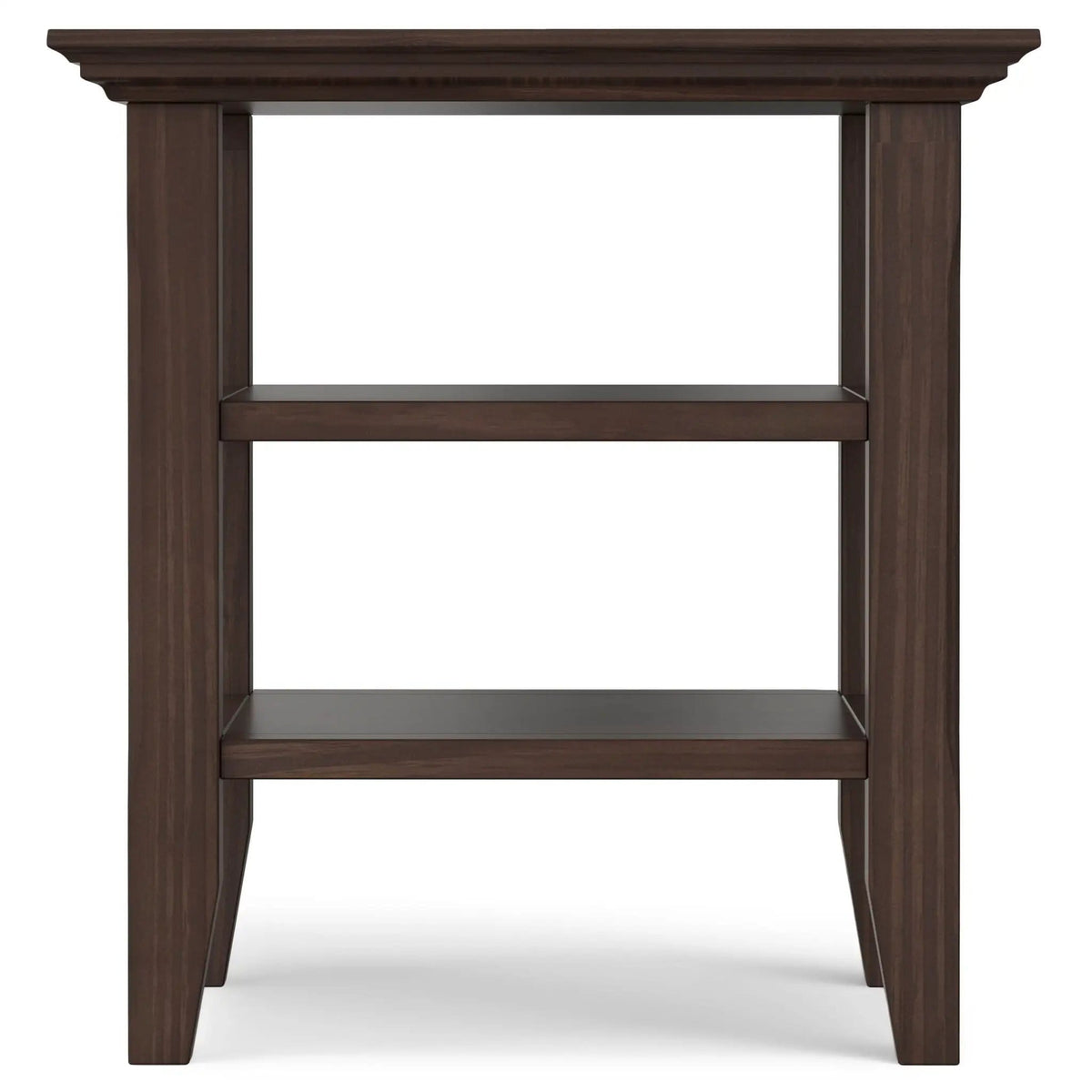 Acadian End Table | 19 x 19 x 20 in | Solid Wood & Walnut | Warm Walnut Brown