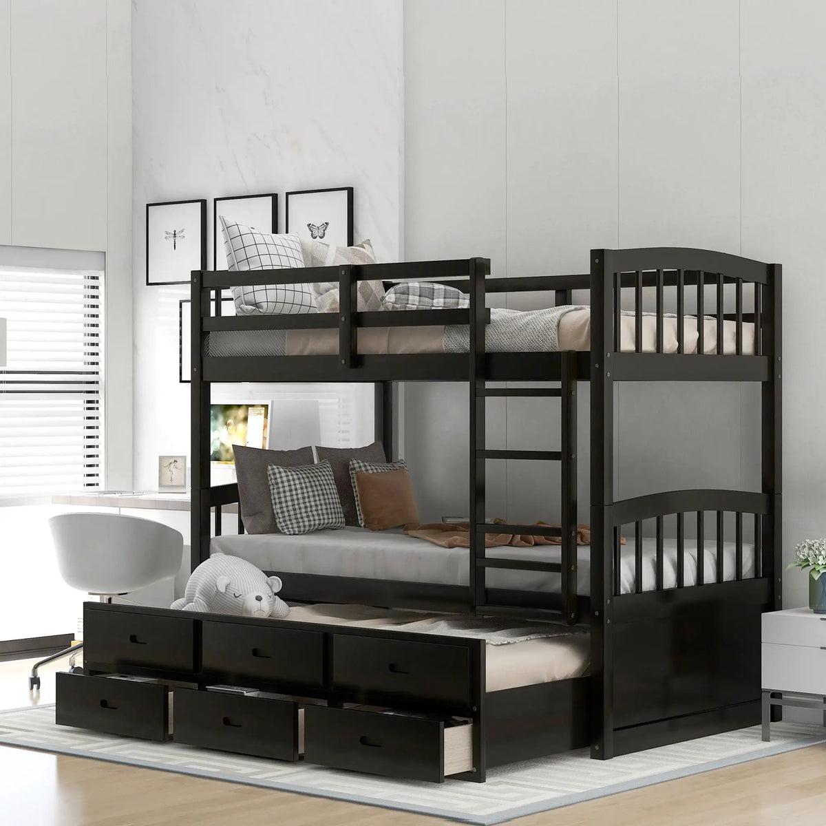 Bunk Bed | Pull Out Trundle | Storage Drawers | Twin Size