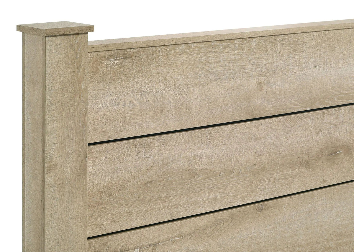 Oakglen 55-inch Queen Panel Bed Weathered | 64.5 x 92 x 55.25 in | Engineered Wood & Veneer | Oak