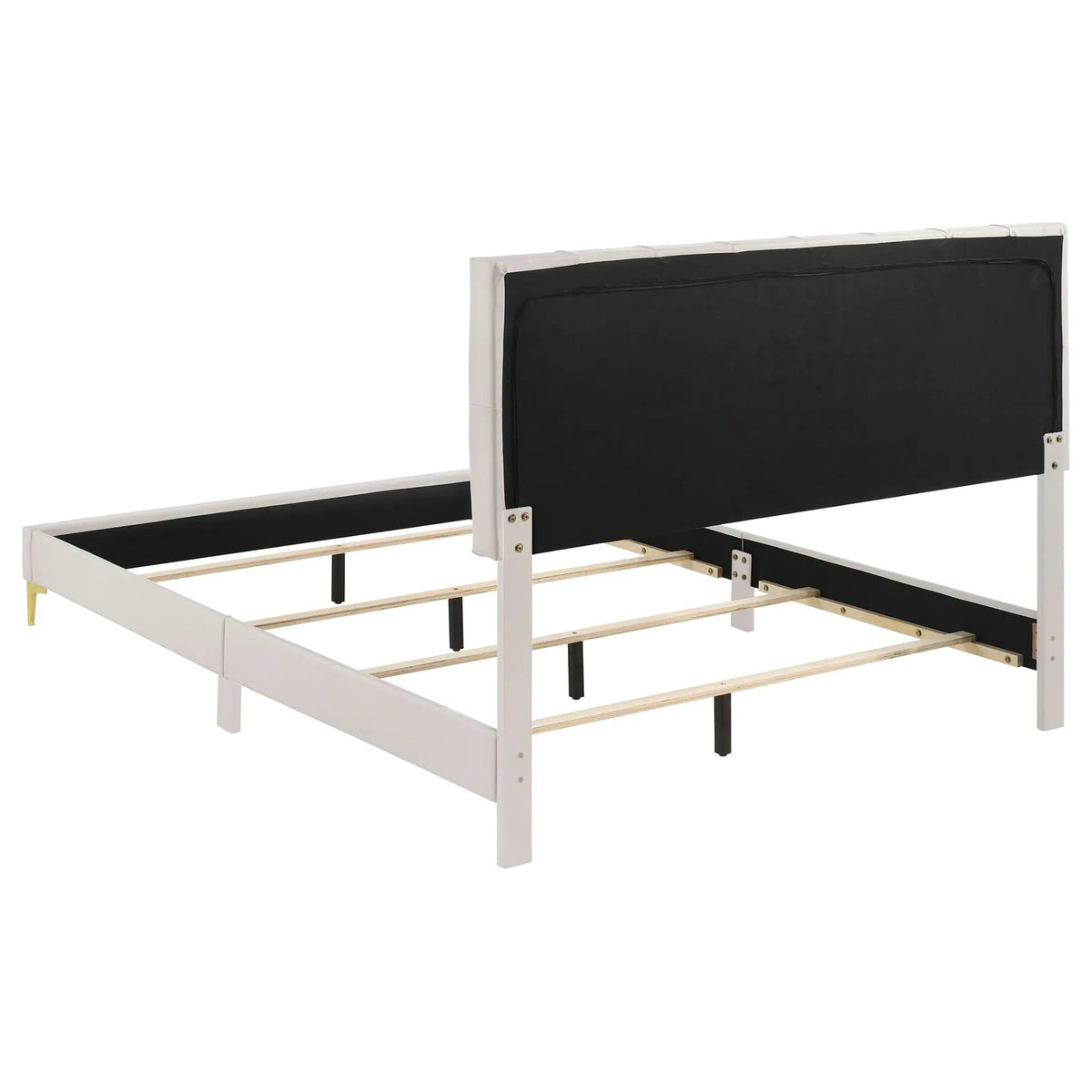 Kendall Upholstered Queen Panel Bed | 64.25 x 87 x 49.25 in | Bedroom Furniture | White
