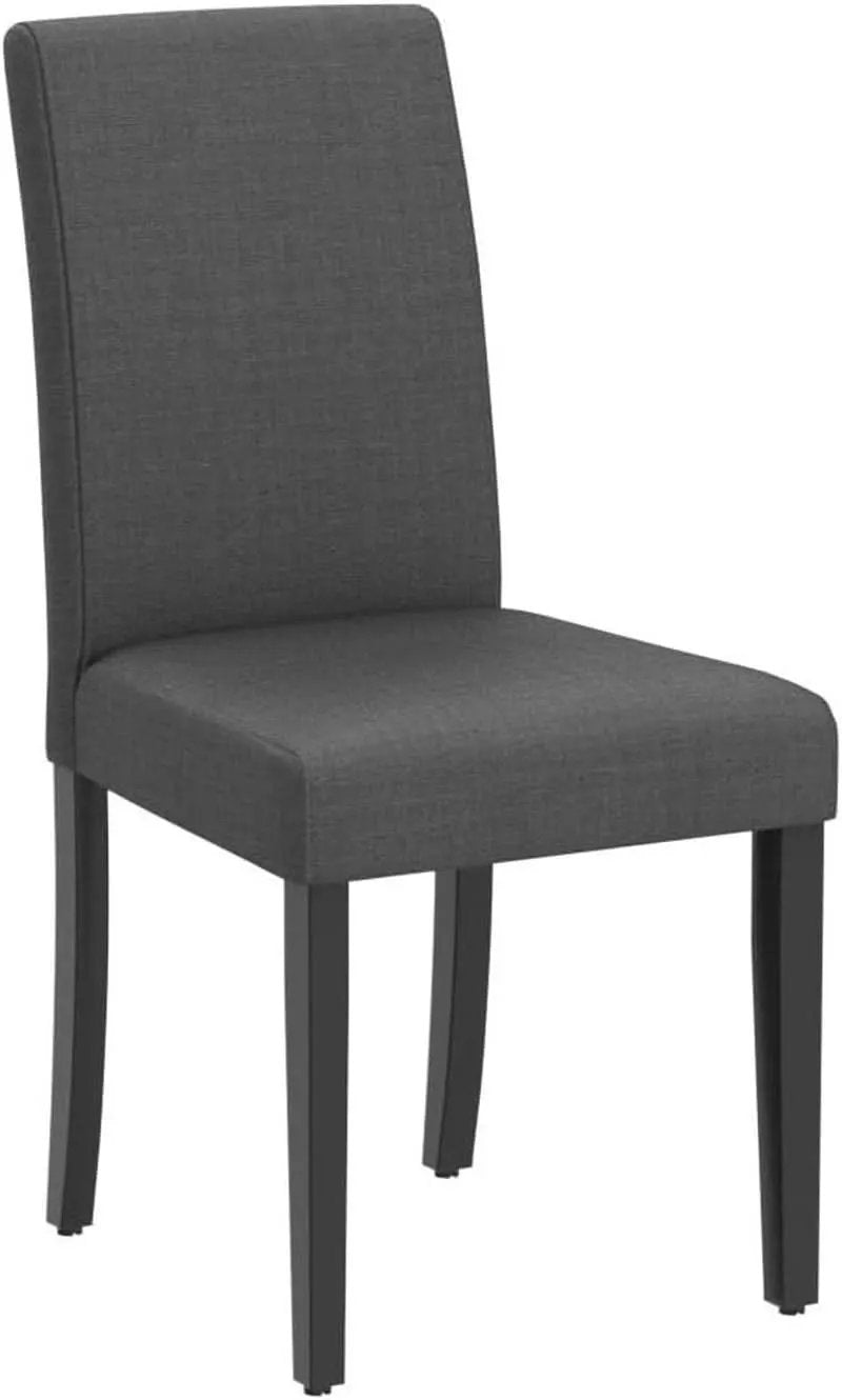 Dark Grey Upholstered Dining Chairs Set Of 4 With Wood Legs from PriceLows™