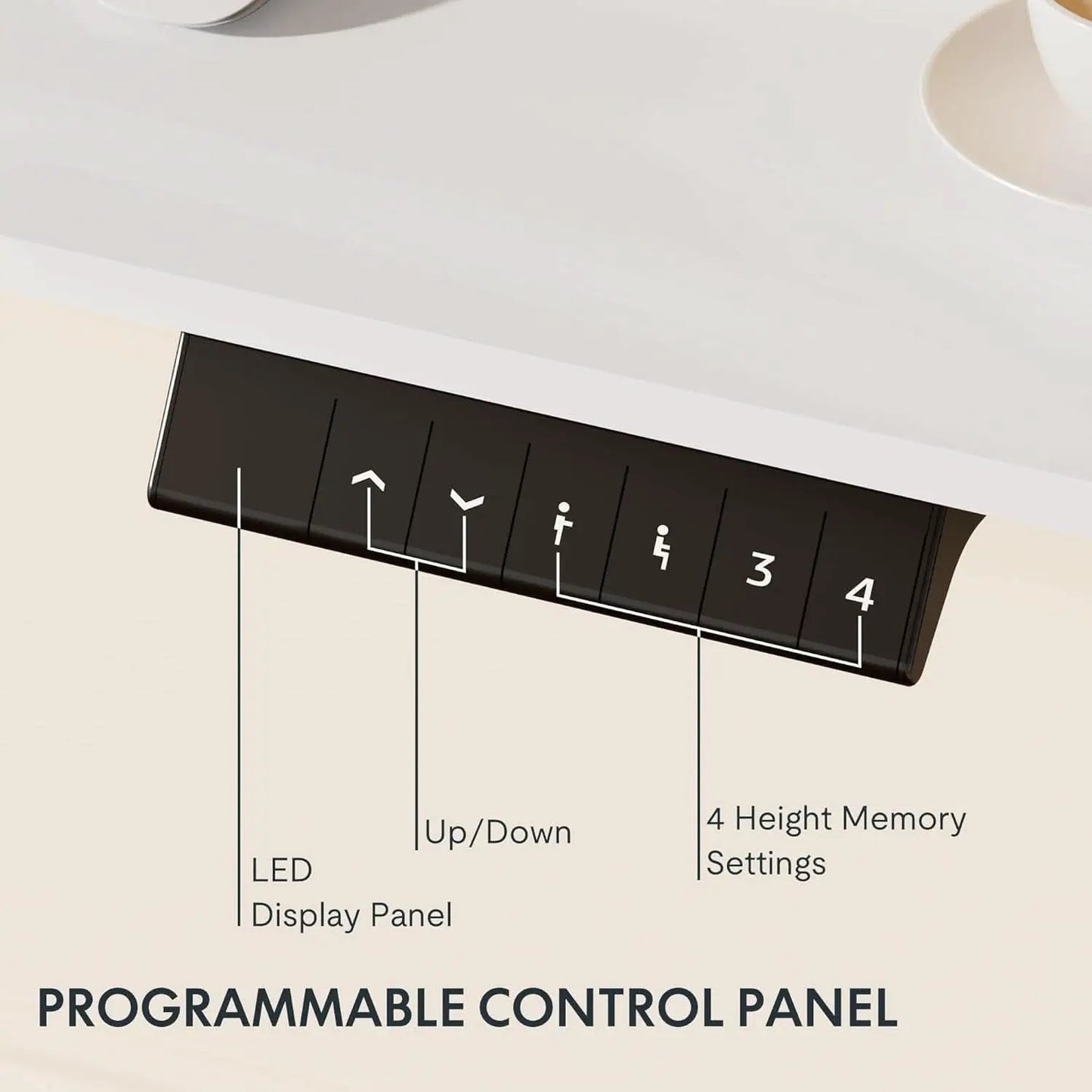 Electric Height Adjustable Standing Desk 48X24 Inches from PriceLows™