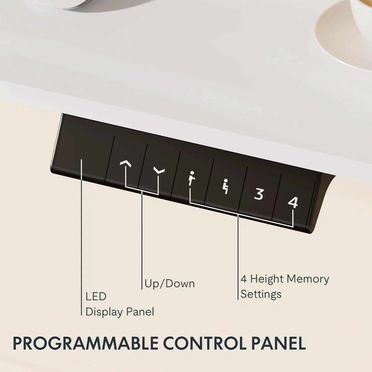 Electric Height Adjustable Standing Desk 48X24 Inches from PriceLows™