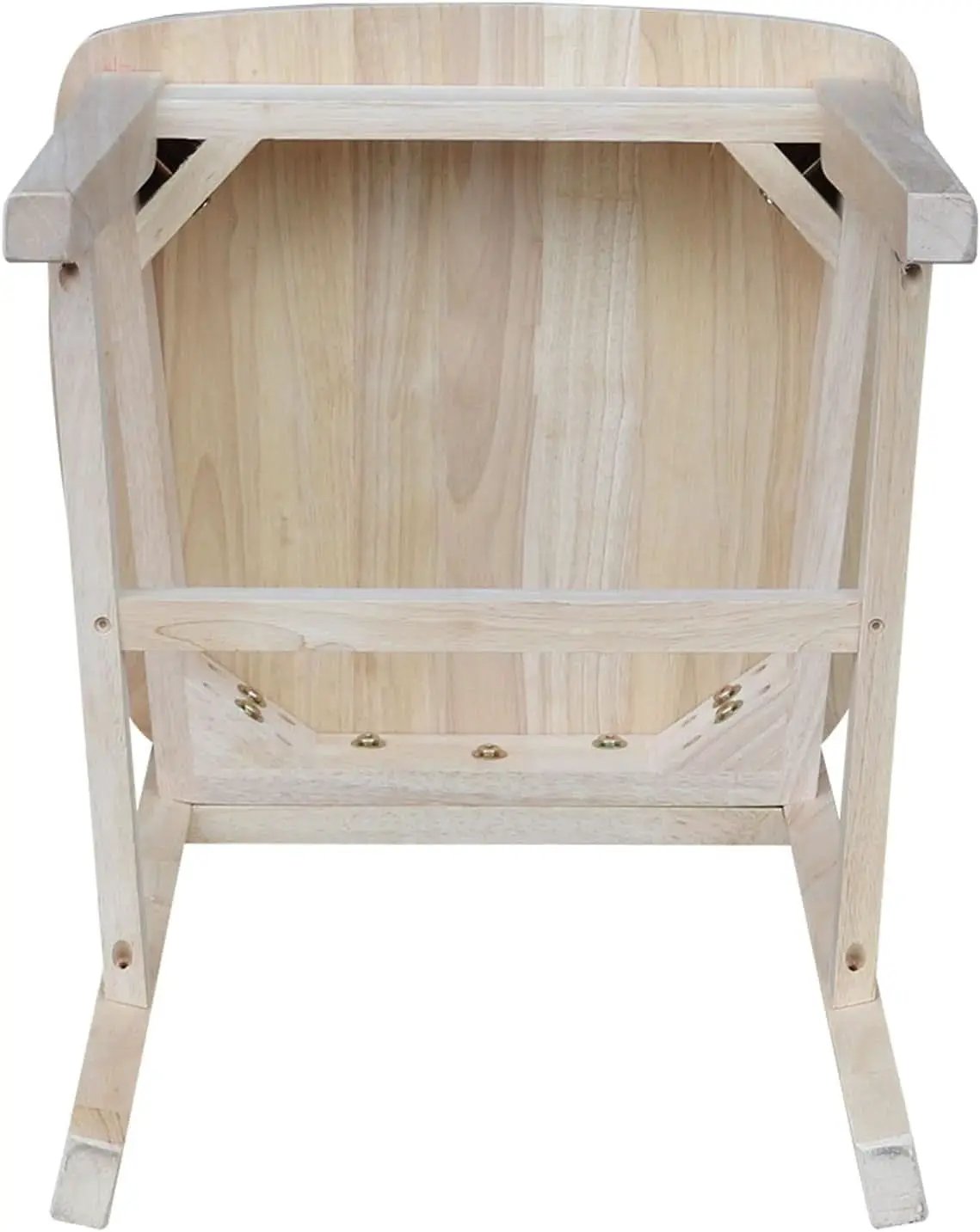 Mission Side Dining Chairs Set Of 2 Solid Parawood Unfinished 39.2 Inch Height from PriceLows™