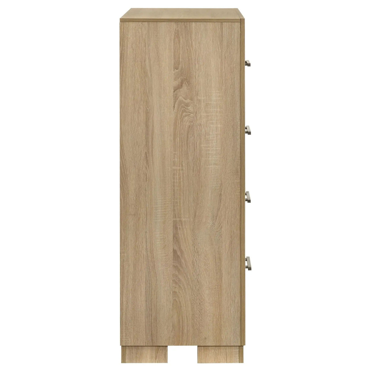 Arielle 4-drawer Bedroom Chest of Drawers | 35.5 x 17.25 x 45.75 in | Engineered Wood & Veneer | Light Oak