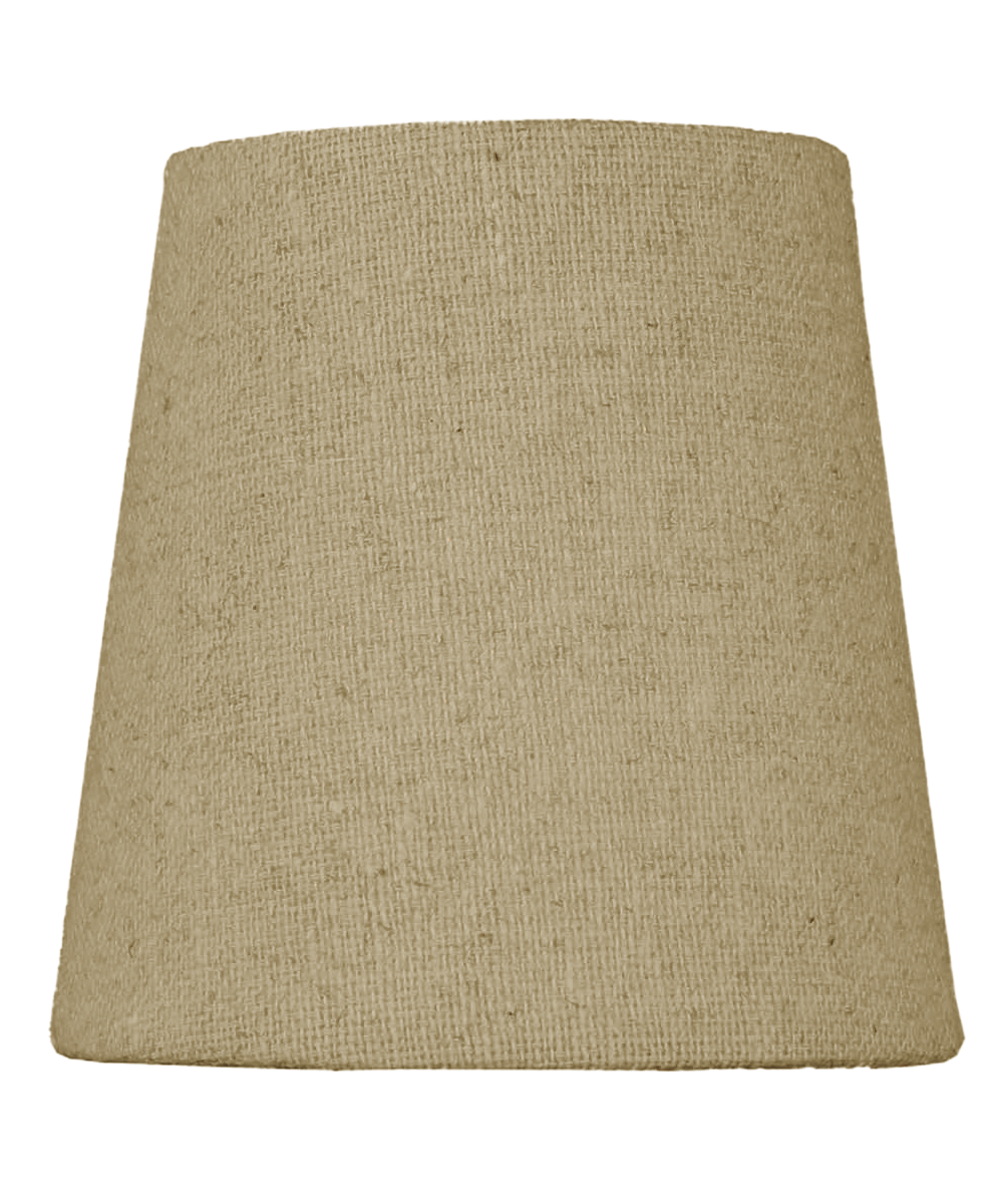 Chandelier Lampshade | Sand Linen Fabric | Clip On Mount | 4 Inch Square