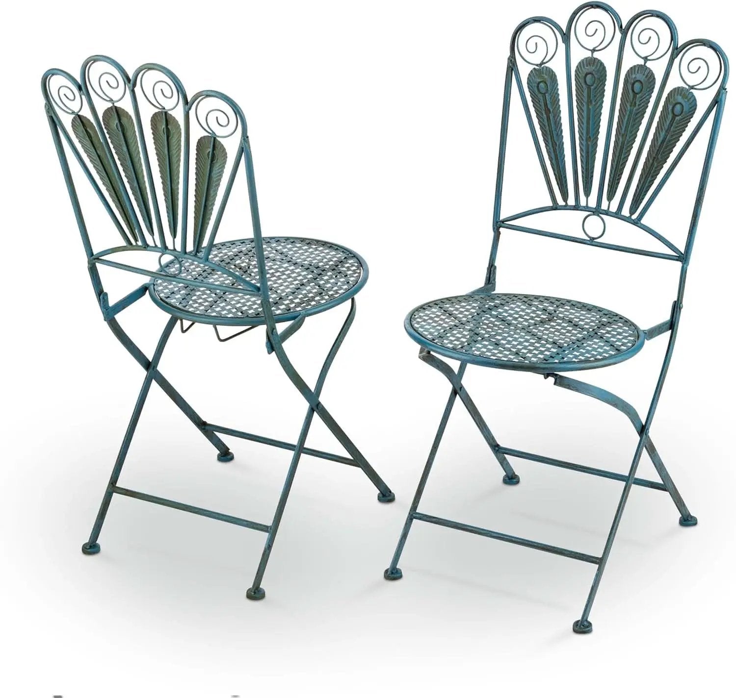 Bistro Set 3 Piece Light Blue Outdoor Patio Furniture from PriceLows™