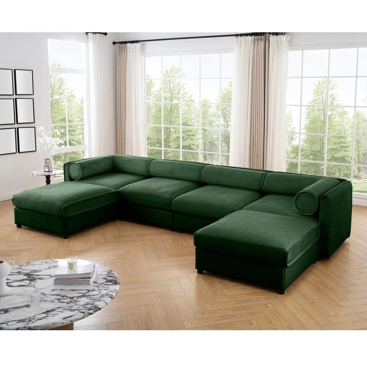 Contemporary Elegant Sofa With Storage And Ottoman 2 Piece Living Room Set | 2 Piece Living Room Set | Living Room Furniture | Living Room