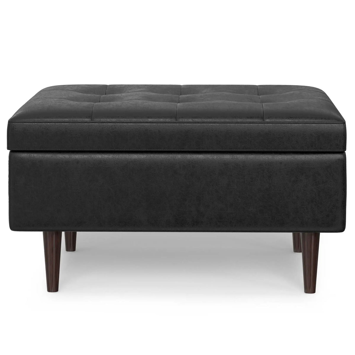 Shay Large Square Storage Ottoman | Coffee Table Design | Hydraulic Lift-Up Lid | Mid-Century Style