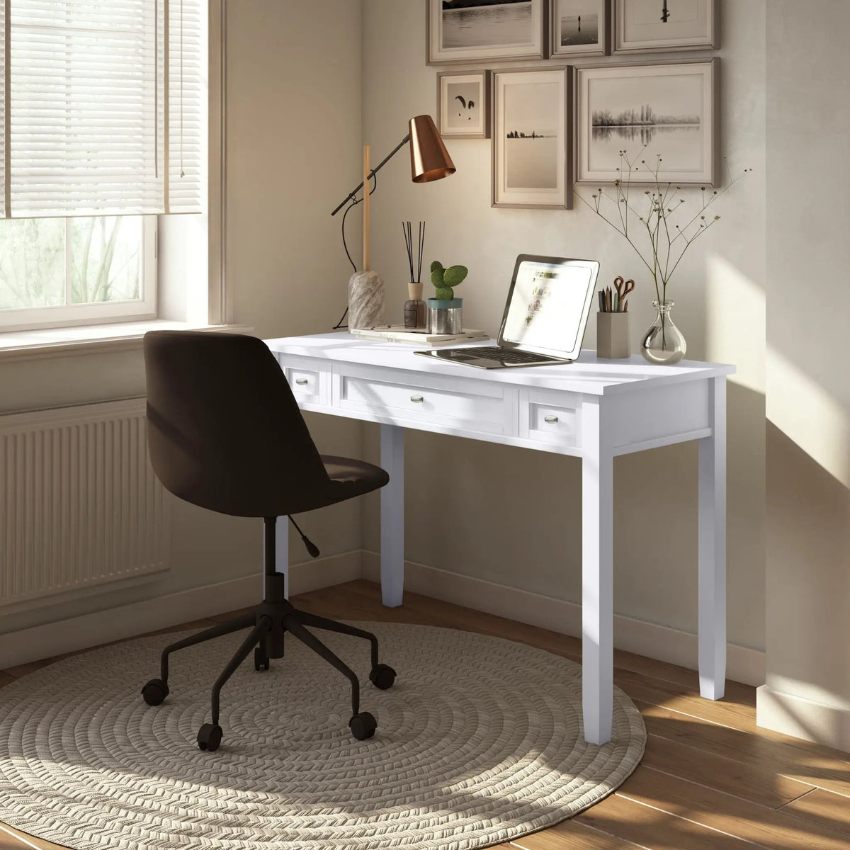 Warm Shaker Handcrafted Desk | Solid Wood | NC Lacquer Finish | 48 Inch Length