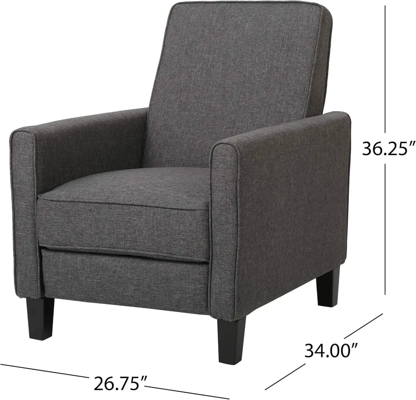 Emmie Fabric Recliner Set Of 2 In Smoke And Dark Brown from PriceLows™