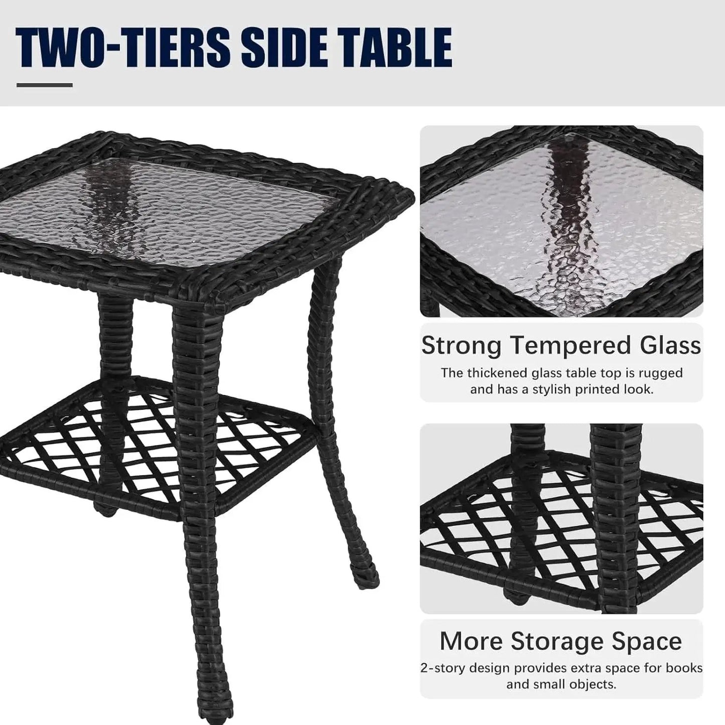 6 Piece Outdoor Patio Furniture Set Sectional Swivel Rocker Chairs from PriceLows™