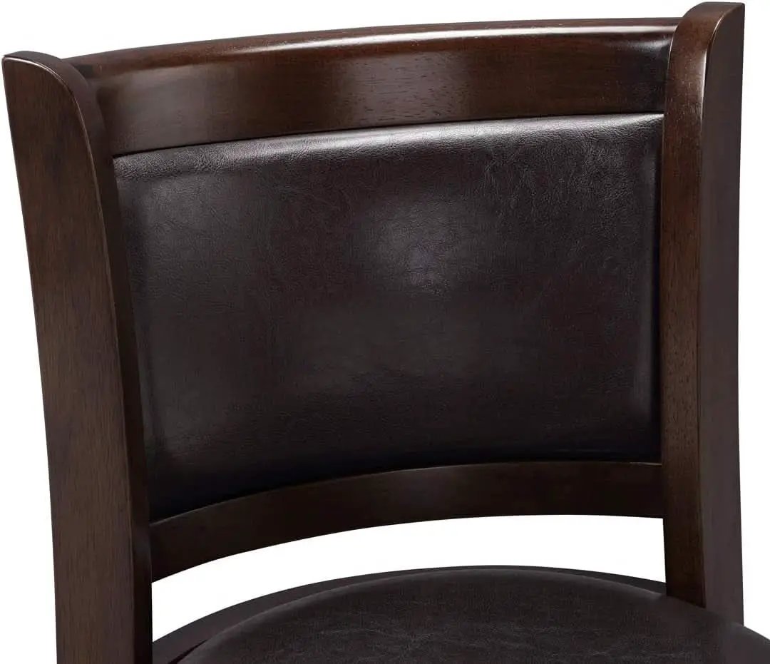 Swivel Bar Stool 29 Inch Cappuccino Faux Leather Upholstery from PriceLows™