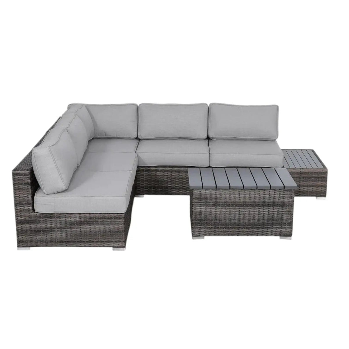 Outdoor Sectional Set | Handcrafted Wicker | Ultra-Soft Cushions | Entertainment Seating