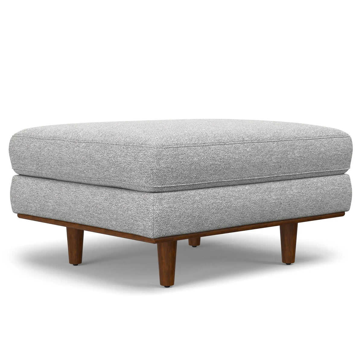 Morrison Handcrafted Ottoman | Mid-Century Modern Styling | Corner-Blocked Frame | 33 Inch Width