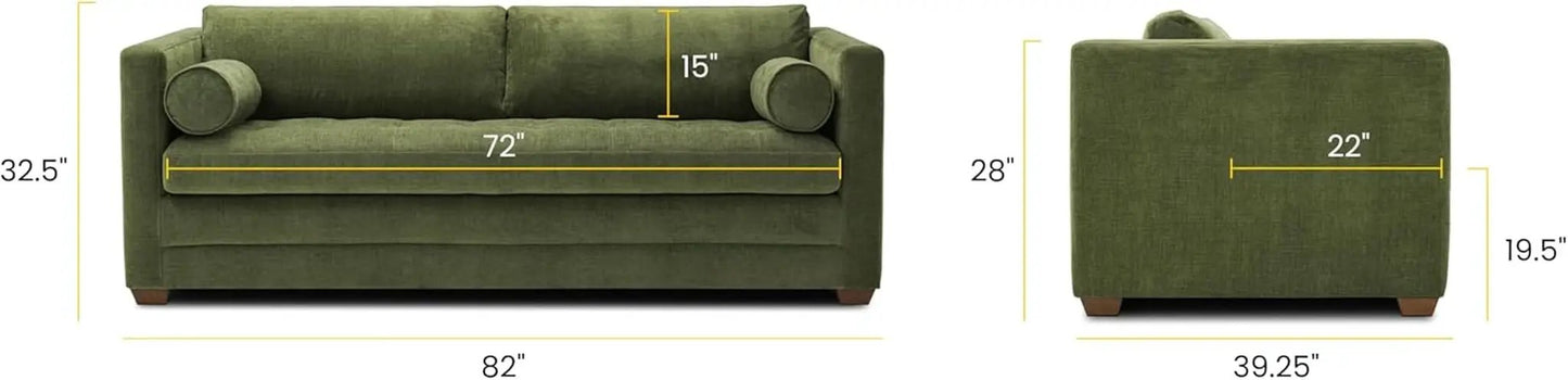 EightyTwoInches Pull Out Sofa Bed With Hidden Mattress from PriceLows™