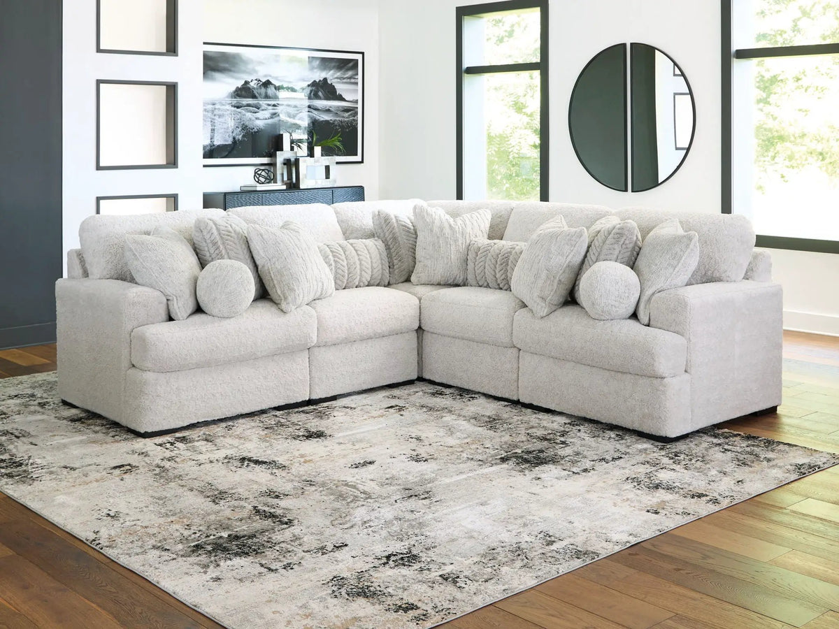 Cuddle Plush Sectional | Double Chaise | Ultra Soft Upholstery | 125 Inch Length
