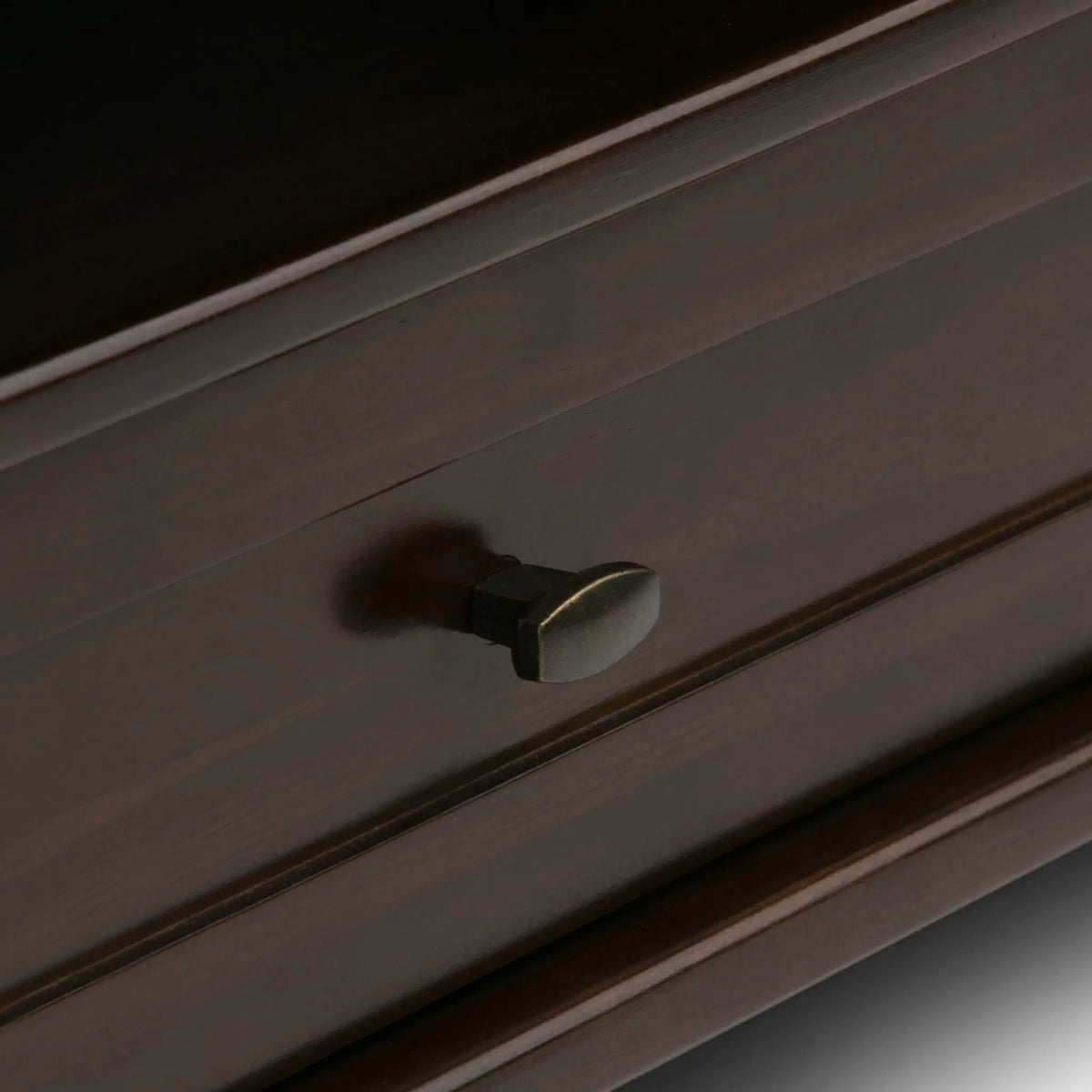 Warm Shaker Solid Wood Table | Bottom Drawer | Open Shelf Storage