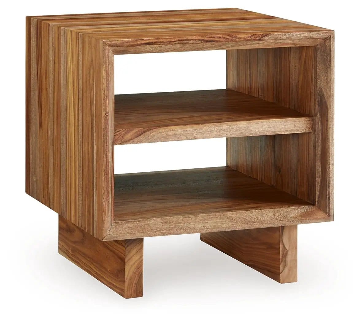 Dressonni Square End Table | 24.13 x 24.13 x 25 in | Mdf & Veneer | Brown