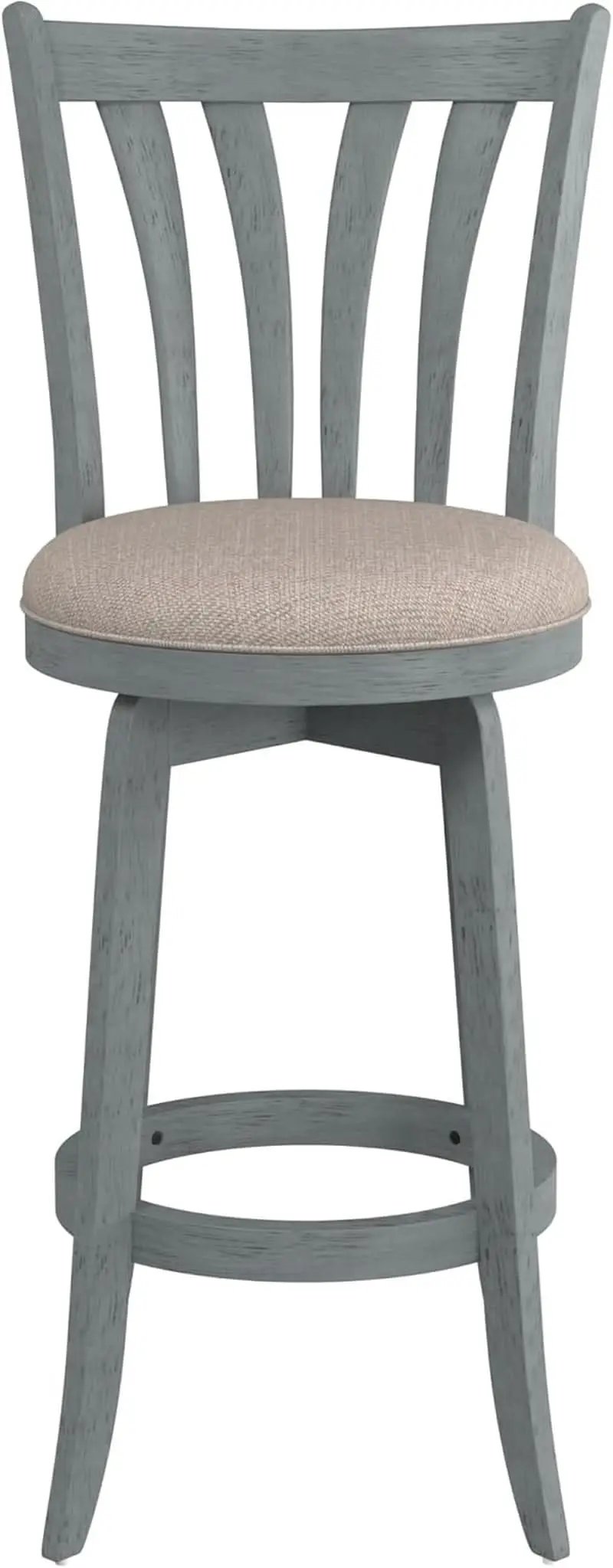 Bar Height Swivel Stool 30 Inch Blue Wire Brush Finish from PriceLows™
