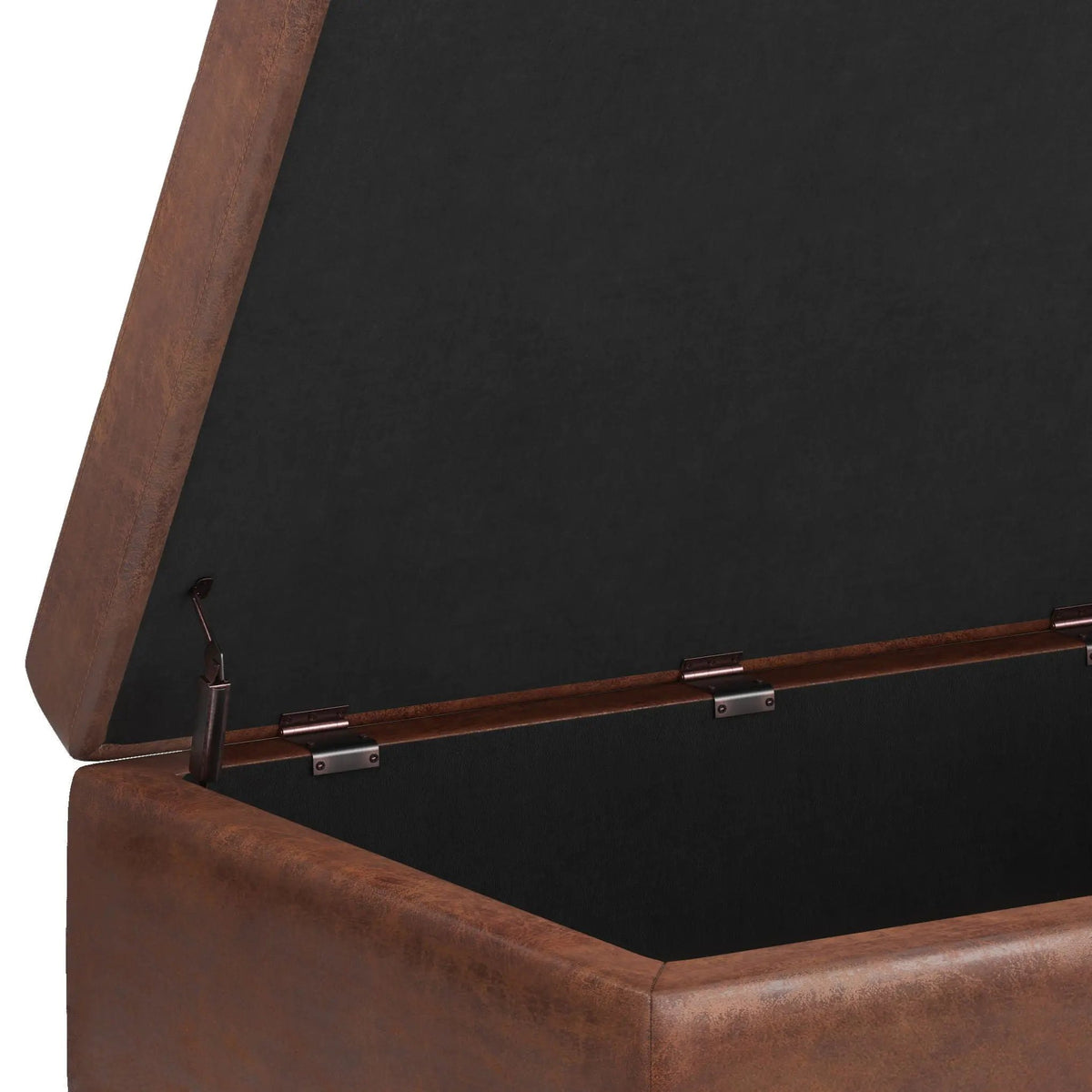 Shay Large Square Storage Ottoman | Coffee Table Design | Hydraulic Lift-Up Lid | Mid-Century Style