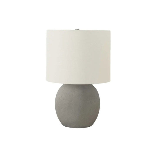 Lighting, Table Lamp, Concrete, Contemporary - | 13 x 13 x 20 in | Linen & Concrete | Gray