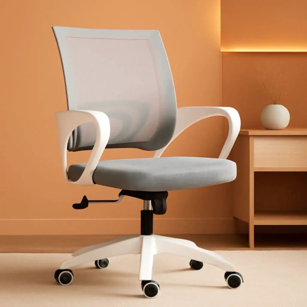 Ergonomic Grey Office Chair With Lumbar Support Mesh from PriceLows™